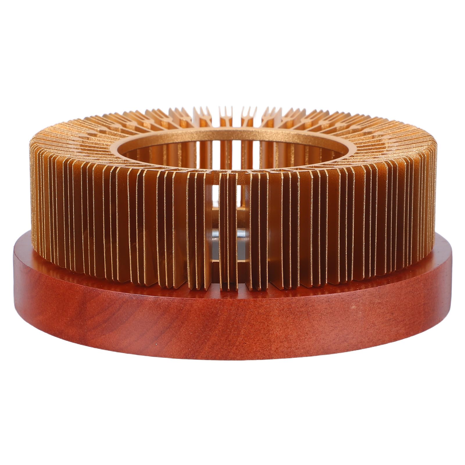 Calentador de té de Aluminio con Base de Madera, Calentador de Velas para Calentar té, café, Leche, Alimentos, Universal para teteras para el hogar, la Cocina, el Camping y los Viajes.