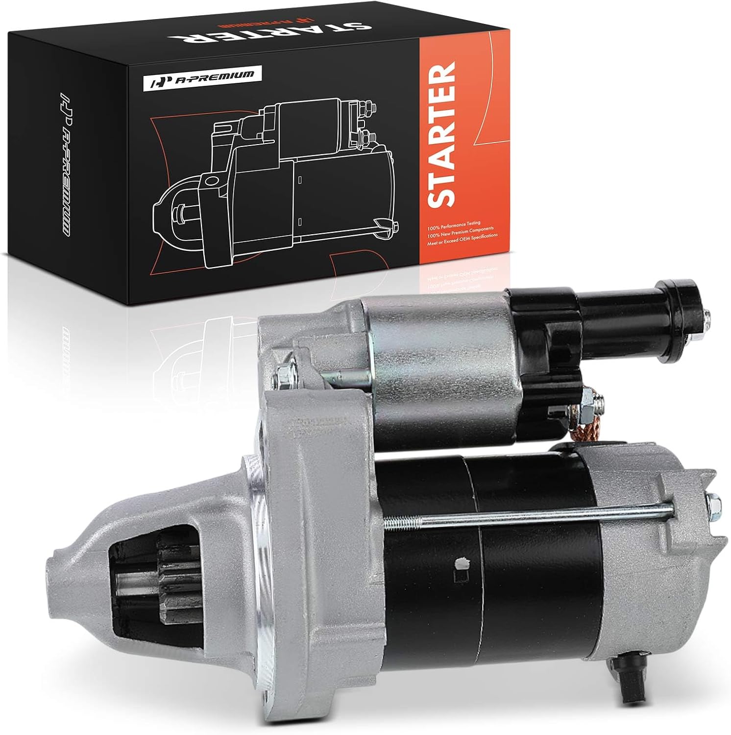 A-Premium Starter Motor Compatible with Honda - 2002-2005 - Civic L4 2.0L, 12V 1.1KW 9 Teeth Clockwise