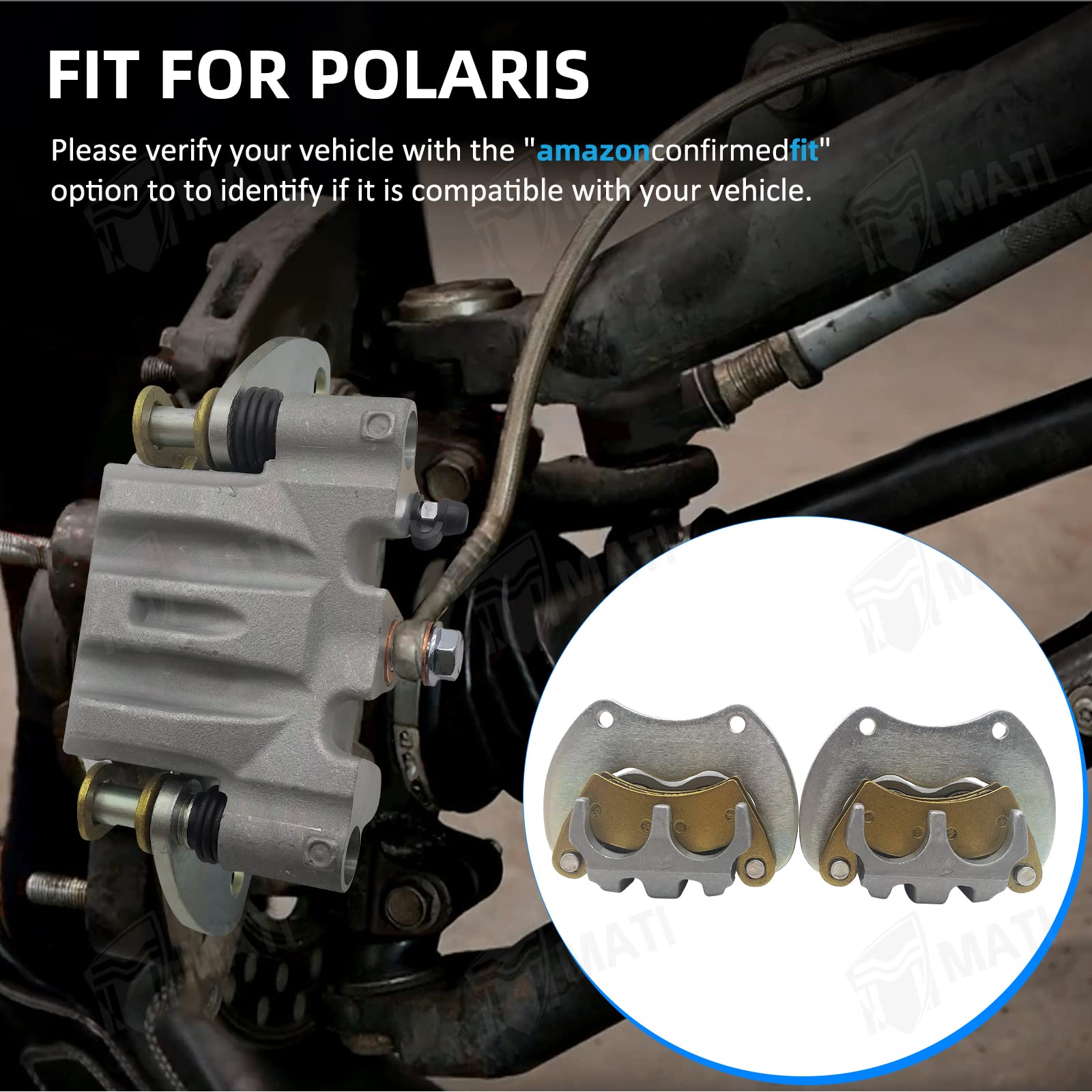 M MATI Pinzas de freno traseras izquierda derecha para Polaris RZR 1000 XP/XP 4 High Lifter RS1 Ranger 900 Crew 2014 1912035 1912141 1912142