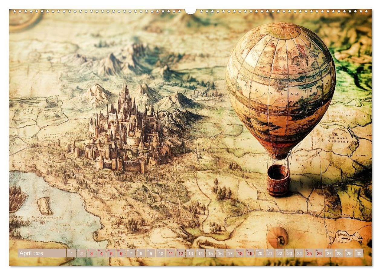 Geheimnisvolle Landkarten (hochwertiger Premium Wandkalender 2026 DIN A2 quer), Kunstdruck in Hochglanz: Für Schatzsucher und Abenteurer (CALVENDO Wissenschaft)