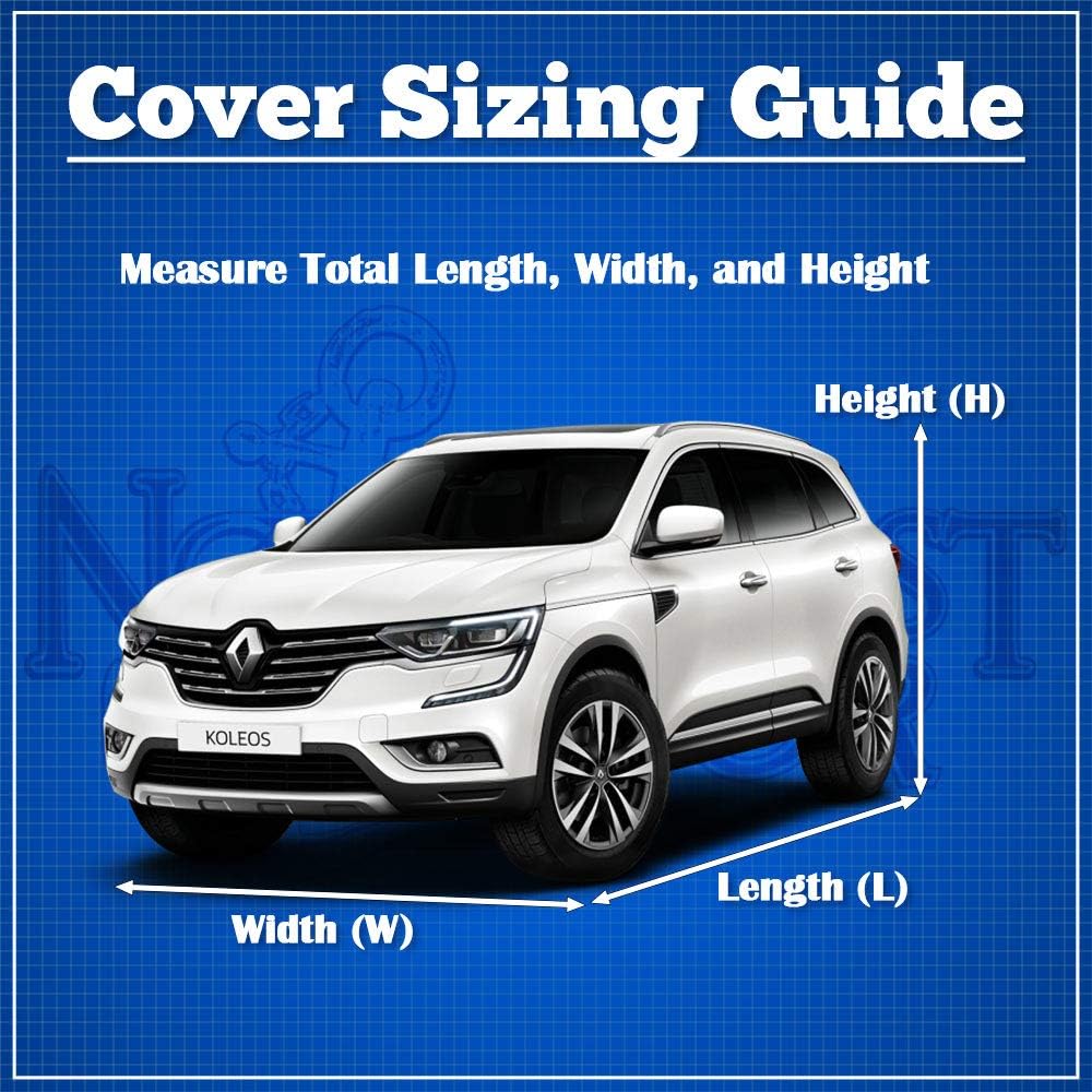 Superior SUV Car Cover - Waterproof All Weather Full Exterior Breathable Outdoor Indoor - Gray - Fits SUVs and Pickup Trucks with Bed Caps up to 19ft Length (229" x 68" x 67.5") (SUV18)