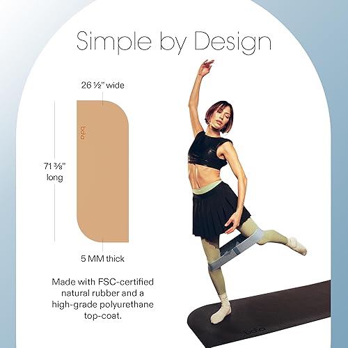 Miniatura 4 de Bala Deco - Tapete de yoga para gimnasio en casa, 0.197 in, antideslizante, para entrenamiento en casa, estiramiento, pilates, aeróbicos,