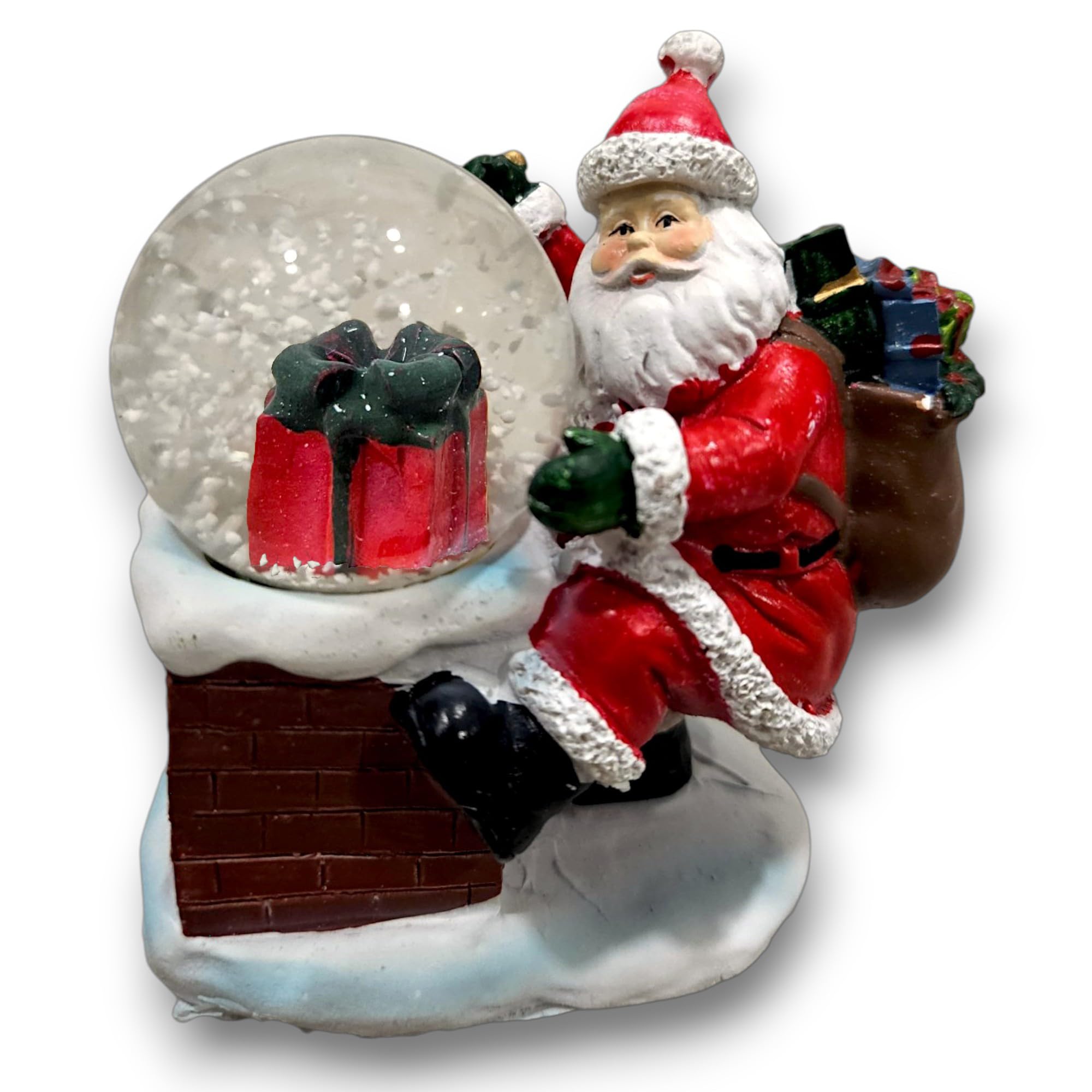 Bola de Nieve de Cristal Santa Claus – Decoración de Navidad 2024 | Bolas de Nieve Papa Noel Originales para Casa – Adornos Navideños y Objetos Decorativos
