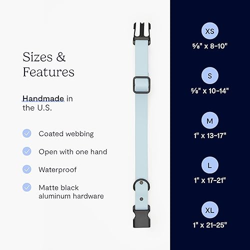 Miniatura 5 de FABLE Collar distintivo, ligero, impermeable y duradero, collar de cincha recubierto con hebilla de aluminio, fácil de poner y quitar y cambiar el