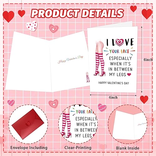 Vista 37 de Divertidas tarjetas de San Valentín para ella, él, tarjetas traviesas de San Valentín, tarjetas de felicitación de cumpleaños con sobre para novio