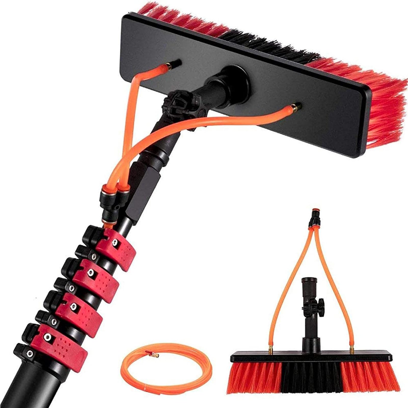 Aioneer Window Cleaner Kit,Cleaning Photovoltaic And Solar Panels,Water/Hose Fed Pole, 3-12M, Photovoltaic Panel Cleaning Tool, Cleaning Solar Panels/10M Rod/35Cm Brush Head,35Cm-35cmbrush-3.6M/12FT