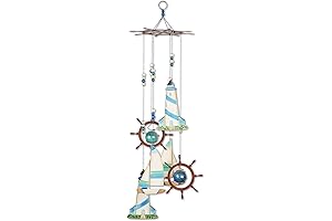 Sunset Vista Designs Kathy Hatch Sailing Collection 24" Nautical Wind Chimes for Outside
