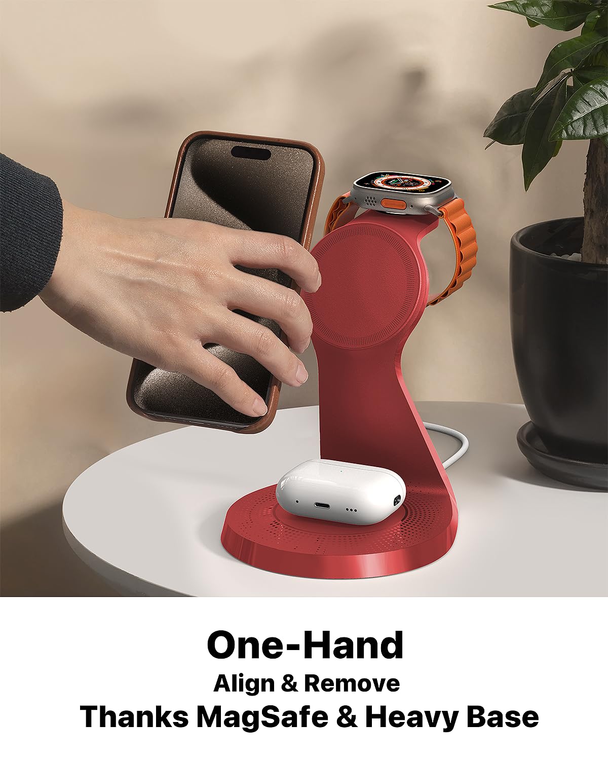 Amazon.co.jp: Appleデバイス用3イン1充電ステーション、Mag-Safe充電