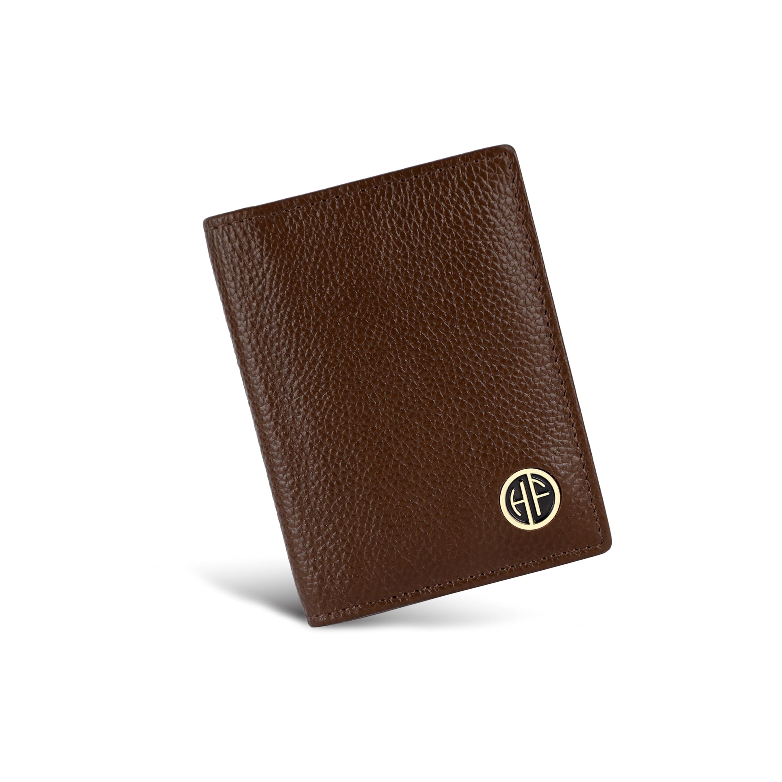 HAMMONDS FLYCATCHER Genuine Leather Card Holder Wallet for Man & Women, RFID Protected ATM/Credit Card Holder Wallet for Men with 6 Slots, Gift for Men, Father, Husband, Boyfriend - Brushwood