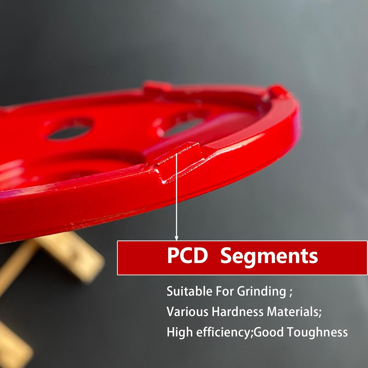 4.5 inch (115mm) PCD Grinding Cup Wheel with 6 PCD Segments 7/8 inch Arbor for Removing/Grinding Off Epoxy/Asphalt Surface/Floor coatings/Vinyl/Glues
