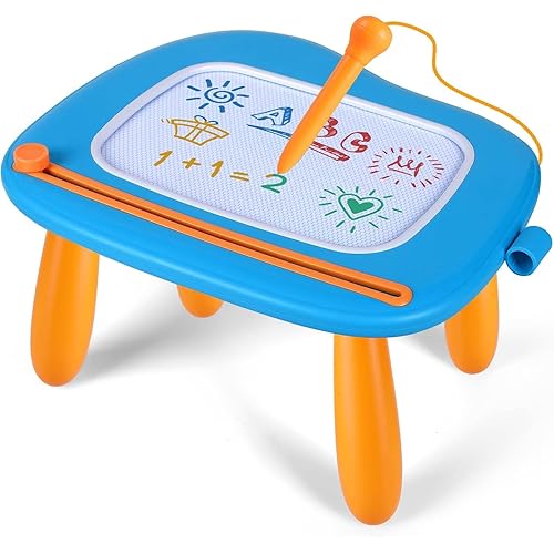 Smasiagon Magnetic Drawing Board for Kids - Toddler Toys for Age 1-2 Boys Girls - Educational Learning Toys for 1 2 3 Year Old Baby Birthday Gifts (Blue)