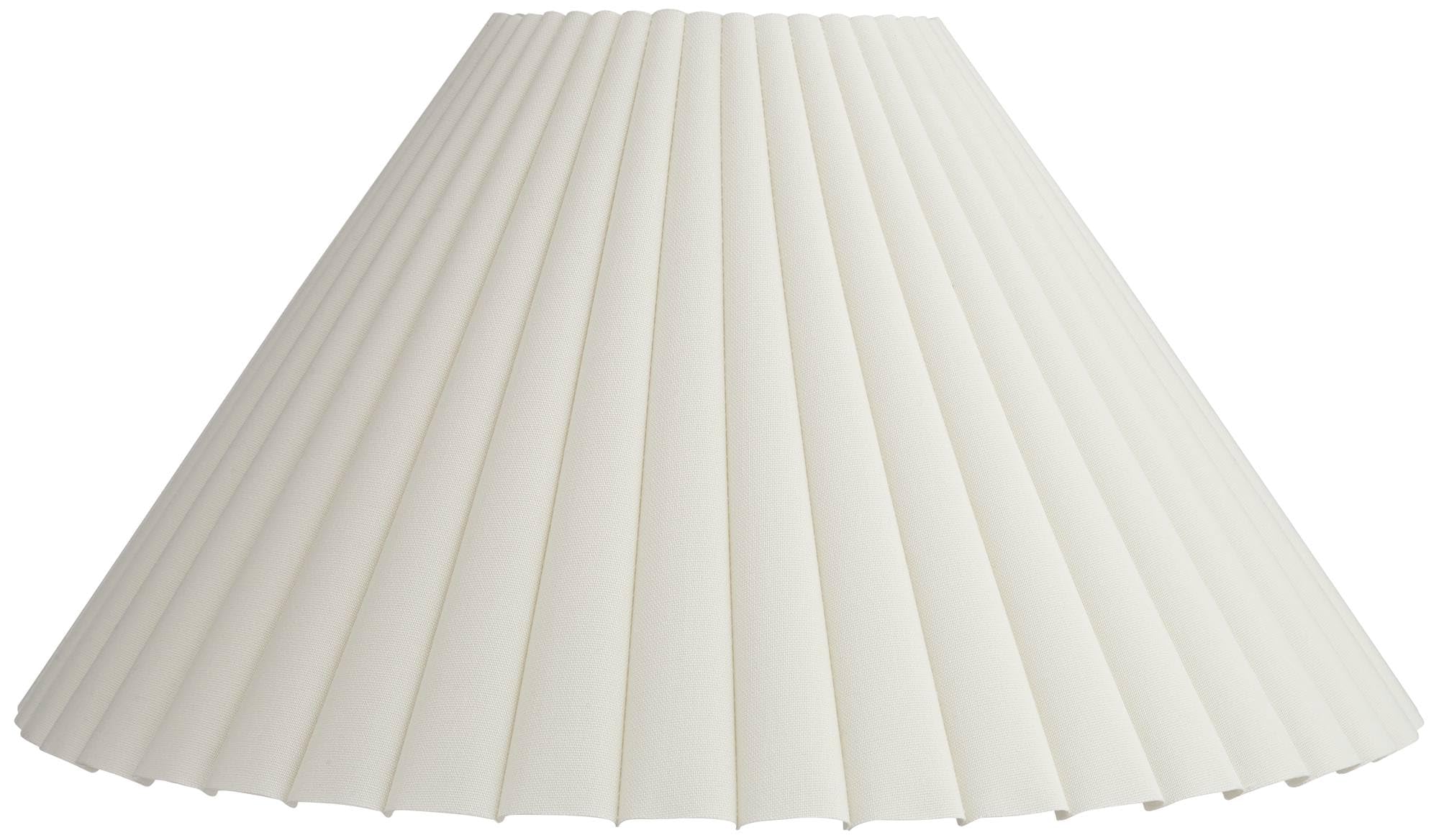 Lamp Shade 6.75" Top x 20.75" Bottom x 10.5" High x 12.5" Slant, 6" Diameter Inside Top x 19.25" Inside Bottom, Large Round Antique White Empire