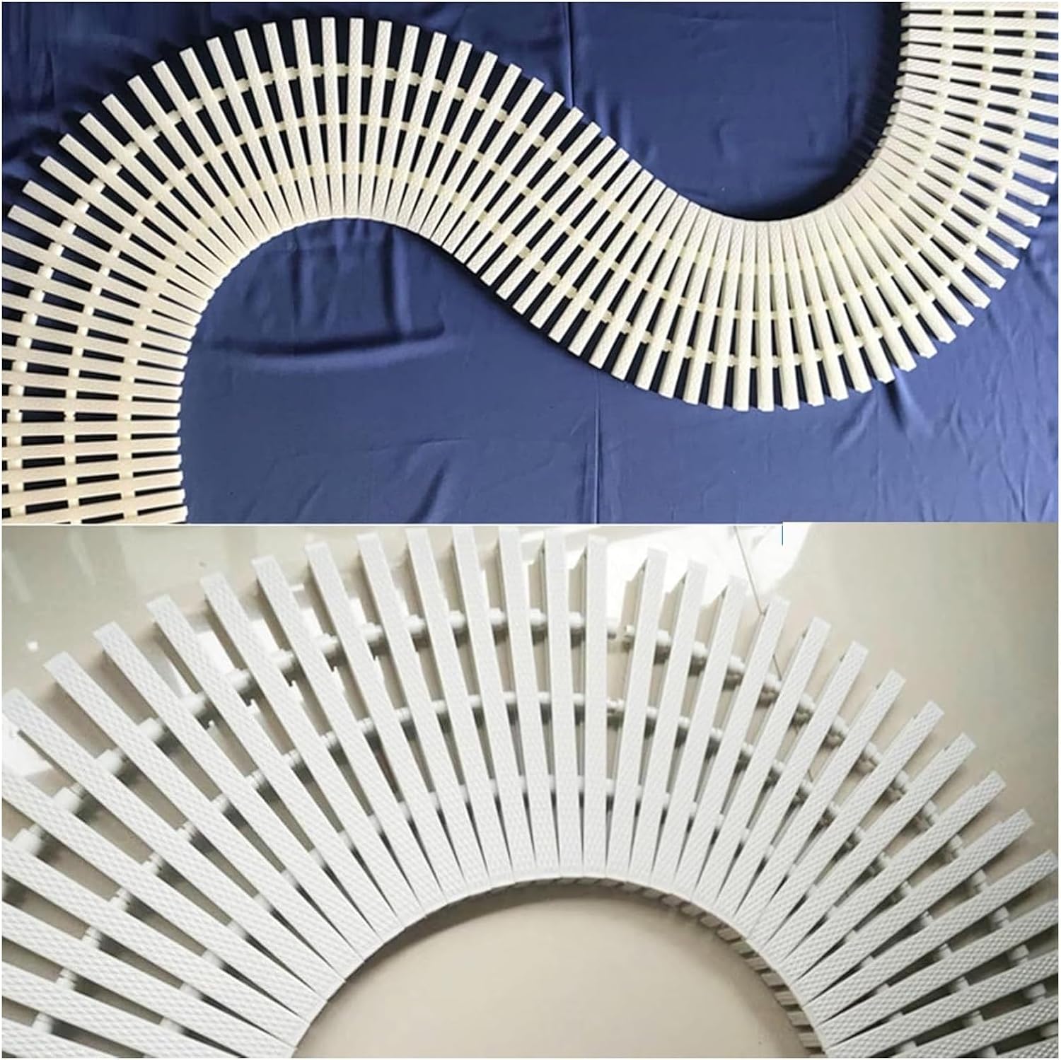 Swimming Pool Grating, Drainage Grate Three Interface Drainage 360° Rotation Road Gutter Grille,Drainage for Fences Walkways(18x 100cm,8 Pieces)
