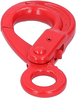 Slip Hook with Safety Latch, Pulling Lifting Grab Hooks Self-Locking Eye-Type Safety Lifting Hooks Alloy Steel Working Tension 3.15T