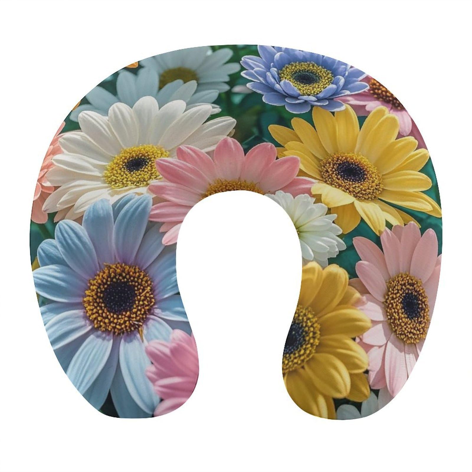 FekiLoot Flowers As Background Travel Pillow Comfortable U Shape Memory Foam Pillows Neck and Head Support Portable Travel Neck Pillow Suitable for Planes Trains Self-Driving Cars
