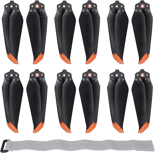 CQT (12 unidades) cuchillas de hélice Air 2 S 2s + correa de soporte de hélice compatible con DJI Air 2sMavic Air 2 Props Alas de hélice accesorios