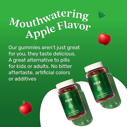 Miniatura 4 de BeLive Gomitas de fibra - Suplemento de fibra prebiótica con raíz de achicoria e inulina para apoyo digestivo y salud intestinal general I Gomitas