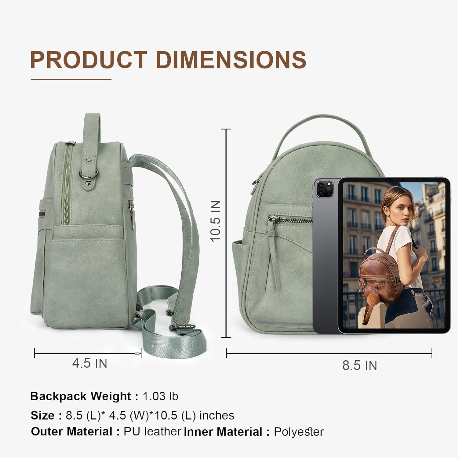Mini Backpack Purse for Women Fashion Cute Small Travel Backpacks Daypacks Shoulder Handbag - Image 3