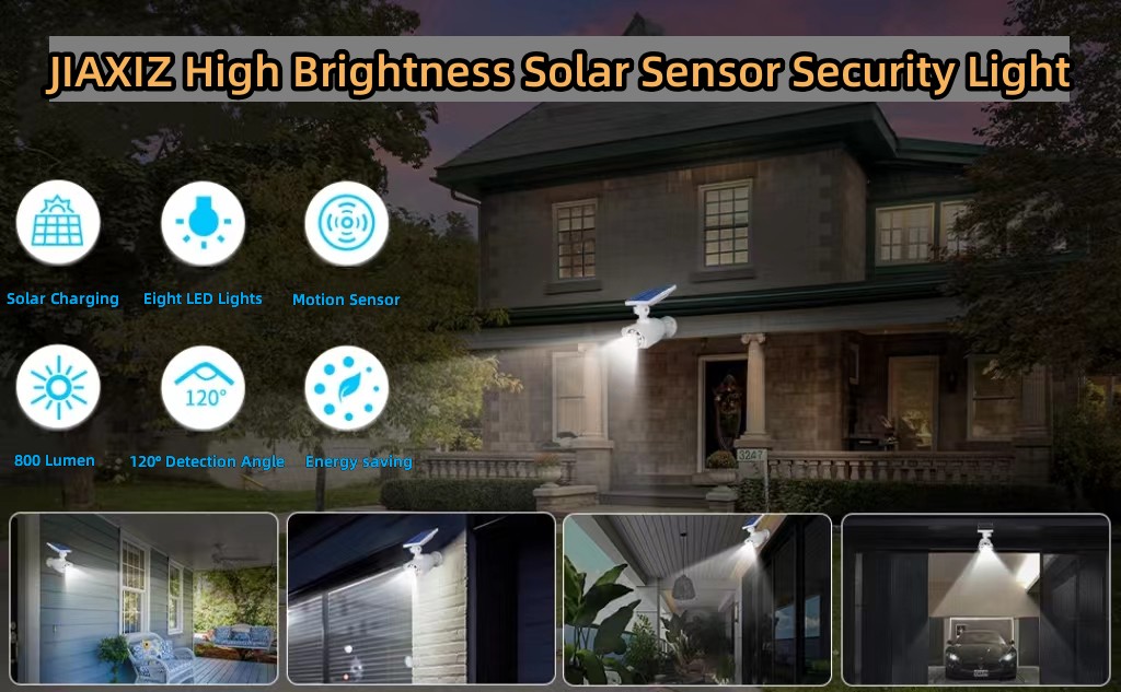 JIAXIZ Solar Security Outdoor Motion Sensor, Dummy Camera IP66