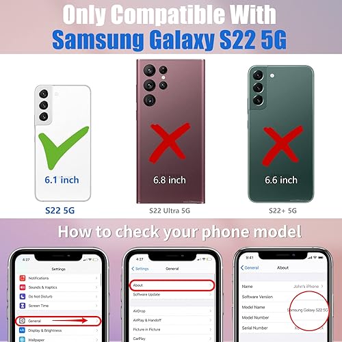 Miniatura 2 de Toycamp Funda para Samsung Galaxy S22 para mujer, diseño de leopardo divertido y bonito diseño de labios femeninos para niñas y adolescentes, funda