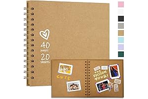 VienRose Hardcover Kraft Paper Scrapbook Album