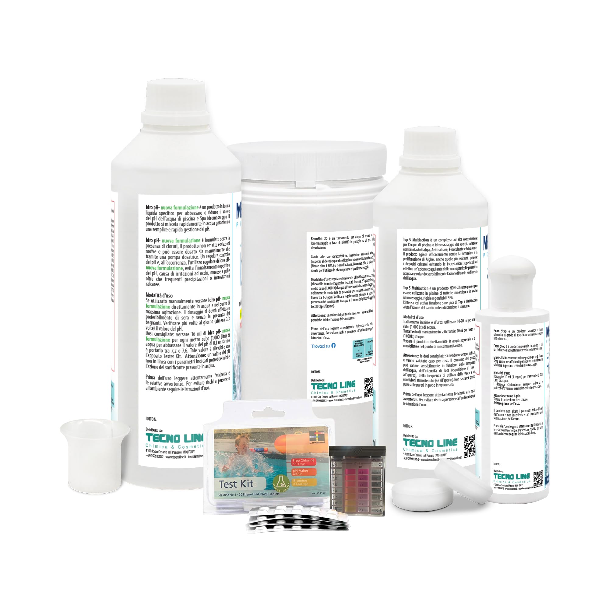 Metacril Easy Kit Bromo, Trattamento Completo per Piscina e Spa - 3 Kg | a Base di Bromo, in Pastiglie da 20 gr, per Piscina e Spa Idromassaggio di Tutte le Marche