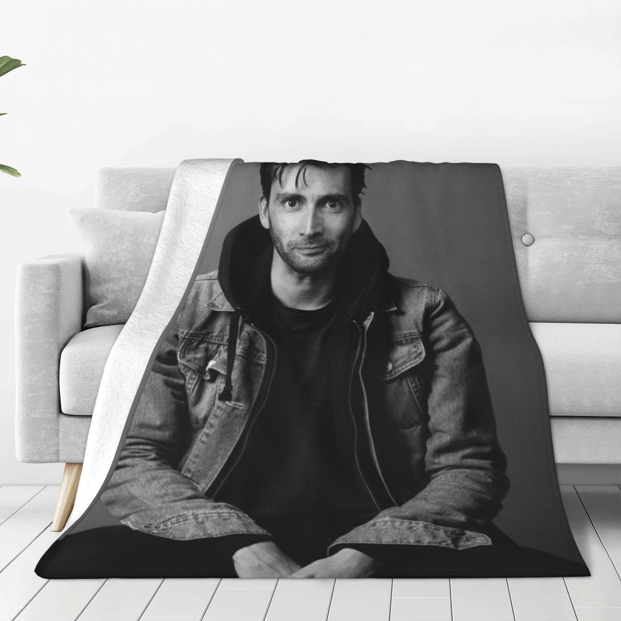 Ezkyztlw As Pic David Star Tennant Throw Blanket Soft Lightweight Blanket 3D Printed Comfortable Warm Flannel Blanket For Bedroom Living Room Sofa Couch 80"X60"