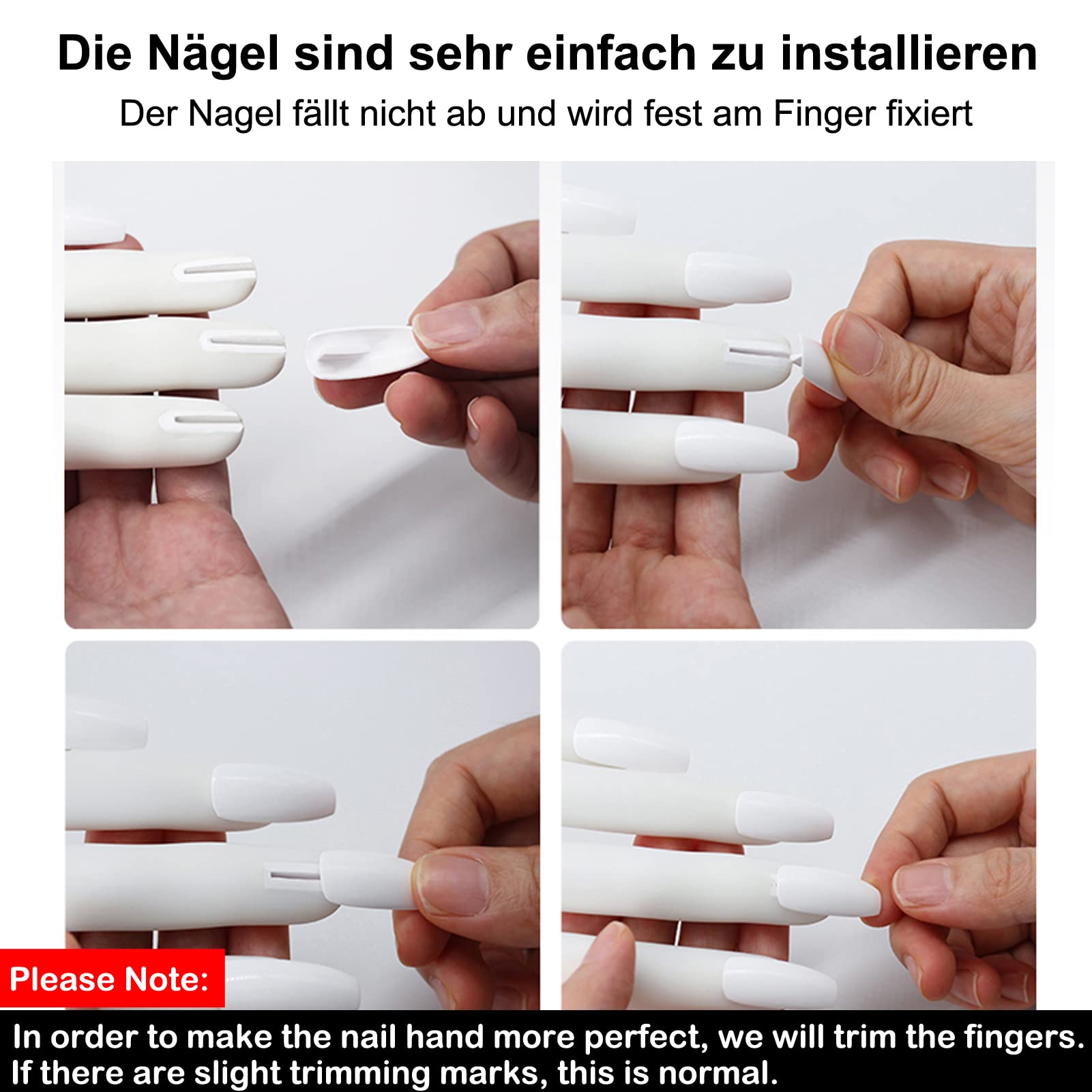 Übungshand Für Nageldesign, Silikon Hand Professionelles Übungsfinger für Nageldesign Gelnägel Fake Hand Maniküre (Weiß)