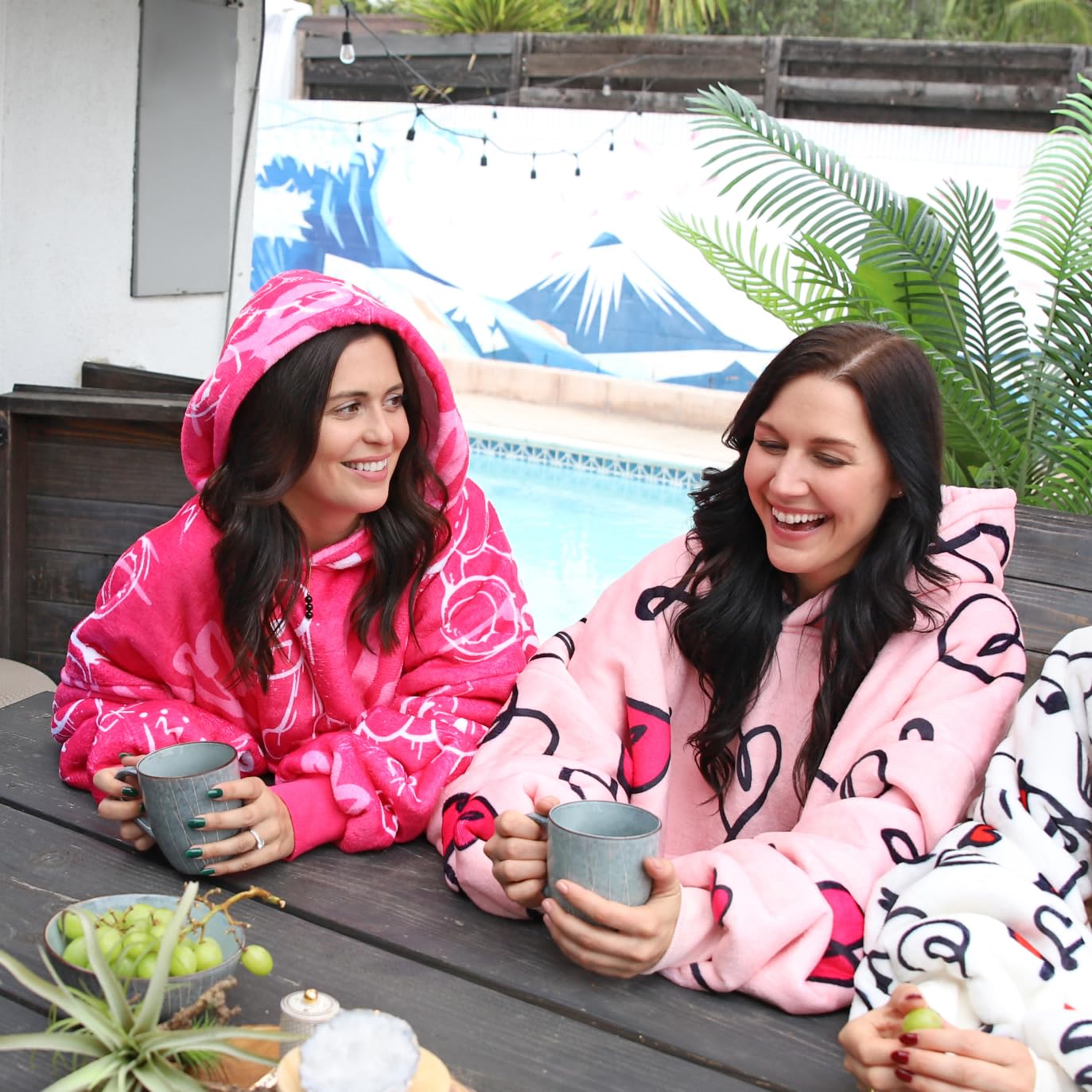 Catalonia Oversized Blanket Hoodie Sweatshirt, Wearable Sherpa Lounging Pullover for Adults Women Men