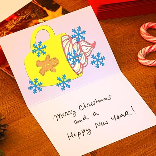 Miniatura 7 de GLOBLELAND Juego de 3 troqueles de corte clásicos de Navidad para helado de Navidad, para álbumes de recortes, metal, Navidad, muñeco de nieve,