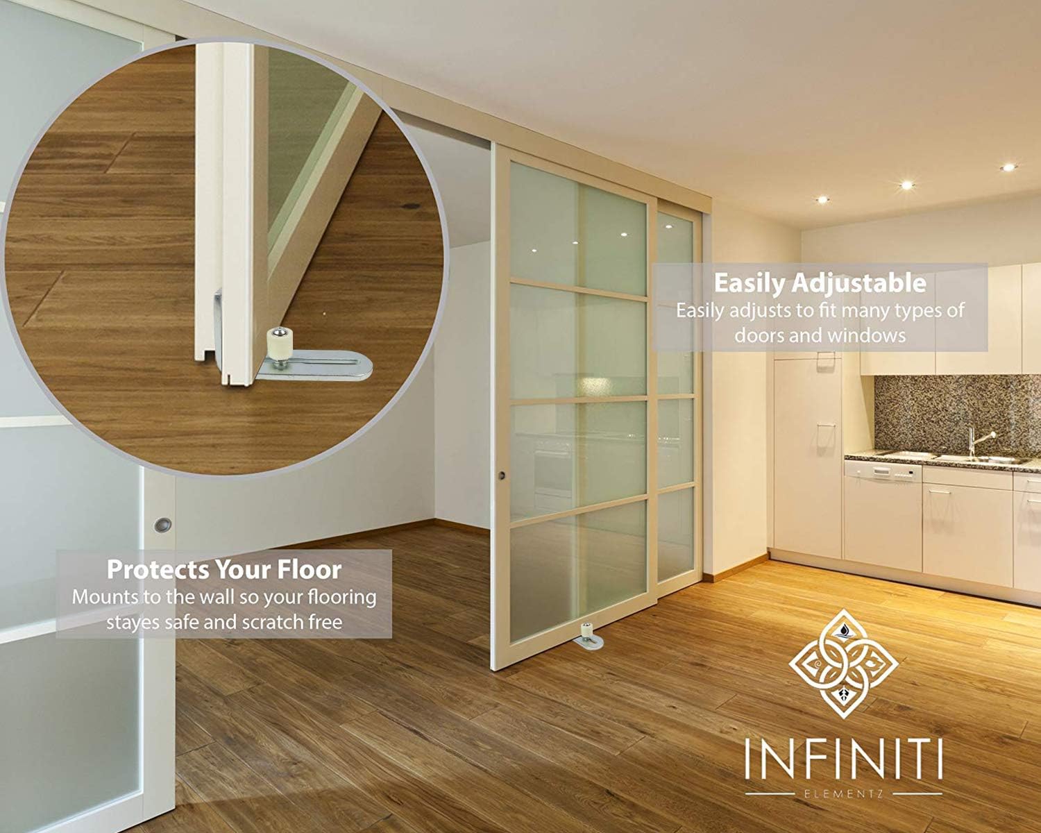 Black Friday - 50% OFF New Improved Design!!! Barn Door Floor Guide | Smooth AS Butter Bearings!!! | Stay Roller Sliding Adjustable by Infiniti Elementz | Unique Guide Flush with Floor | Durable Steel Frame (Silver) 🔥 Cashback up to 70% New Improved Design!!! Barn Door Floor Guide | Smooth AS Butter Bearings!!! | Stay Roller Sliding Adjustable by Infiniti Elementz | Unique Guide Flush with Floor | Durable Steel Frame (Silver)