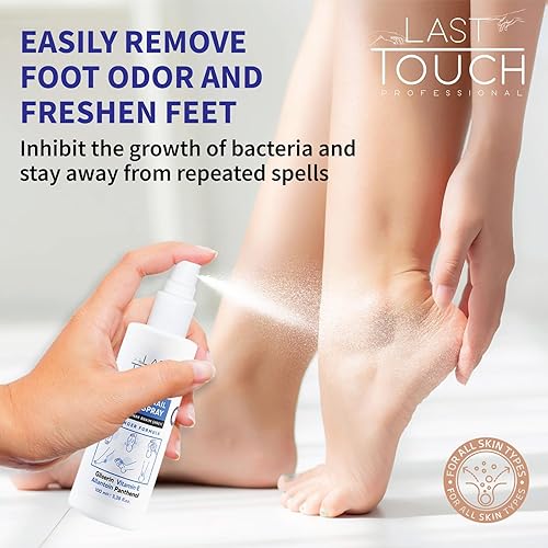 Miniatura 5 de LAST TOUCH Spray para pies y uñas, antipicazón y desodorizante, spray hidratante para el cuidado de los pies  Spray para pies secos y agrietados