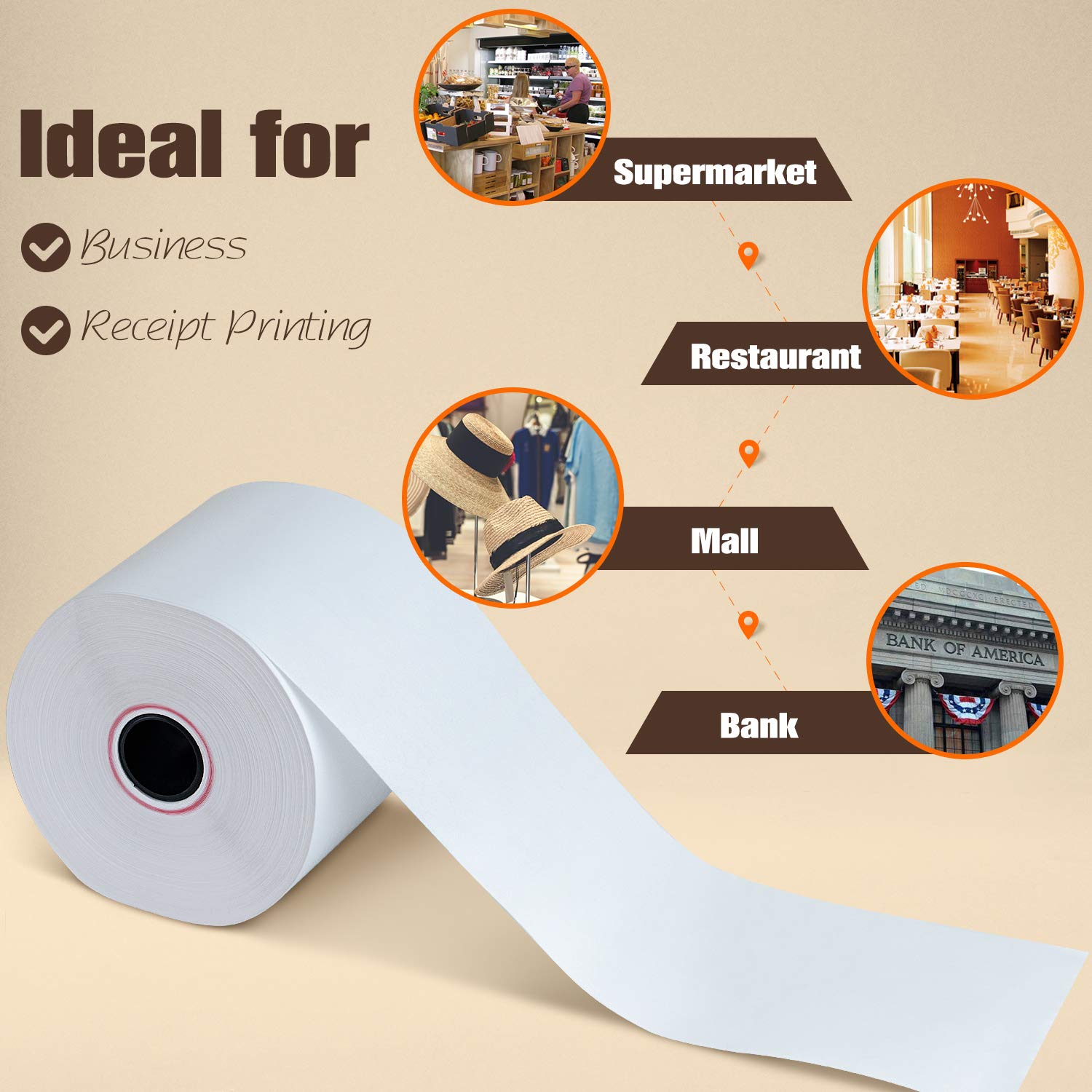 65GSM Thermal Cash Register Paper ATM/POS Receipt Paper - Thermal Paper - View #10