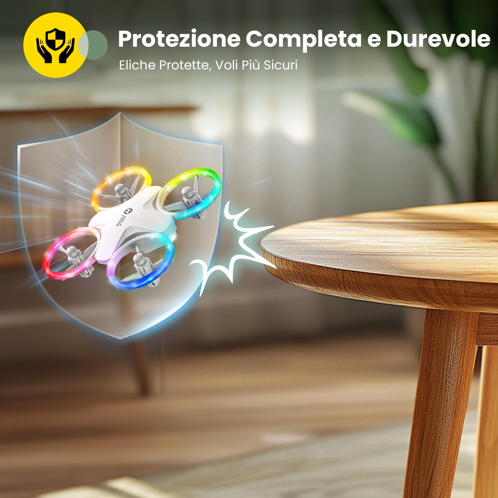 Holy Stone HS180 Mini Drone per Bambini 6-12 Anni con Luci LED e 3 Batterie | Quadricottero RC Pieghevole, 21 Minuti di Volo, Flip 360°, Facile da Usare, Regalo di Compleanno per Ragazzi e Ragazze
