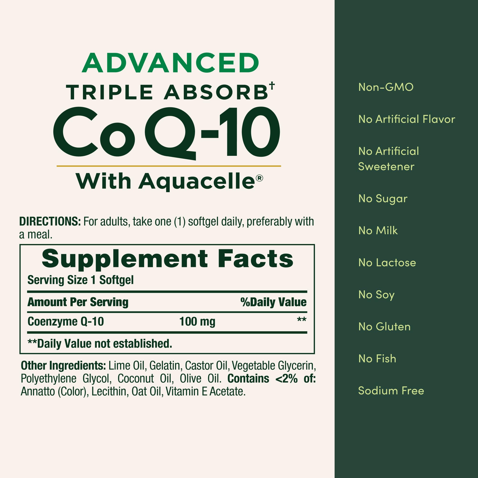 Nature's Bounty Advanced Triple Absorb Co Q-10, 90 Count — Amazon image 5