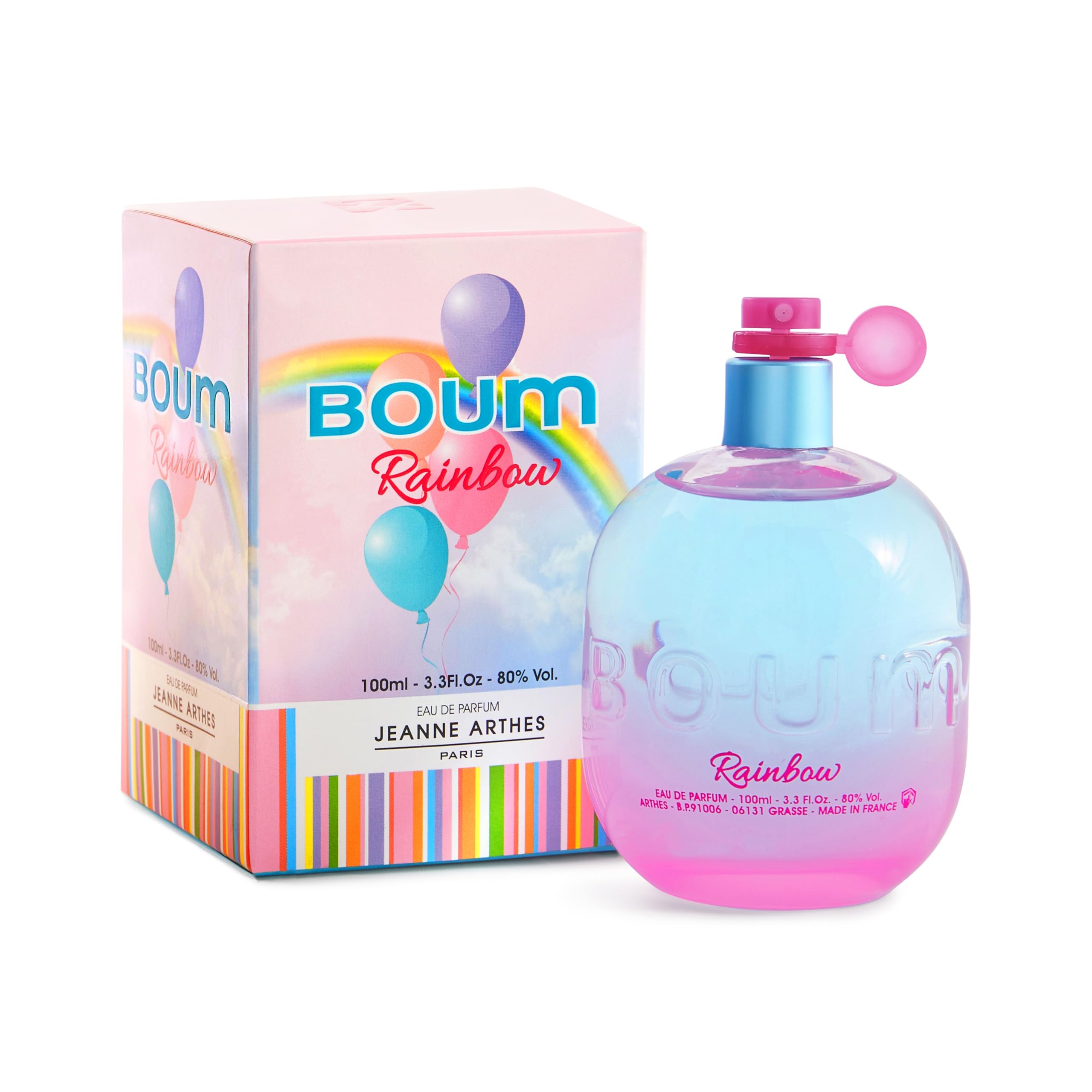 Jeanne ArthesBoum Rainbow Eau De Parfum - Spray Perfume for Women - Fruity Floral Scent - Notes of Melon and Grapefruit - Made in France - 3.38 fl.oz