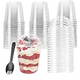 12 oz Disposable Stemless Glasses with Dome lids,PET Disposable Drinking Cups,Cold Party Clear Plastic Wine Glasses for Parties Birthday,Wedding,Meeting,Christmas Party Supplies. (50, Transparent)