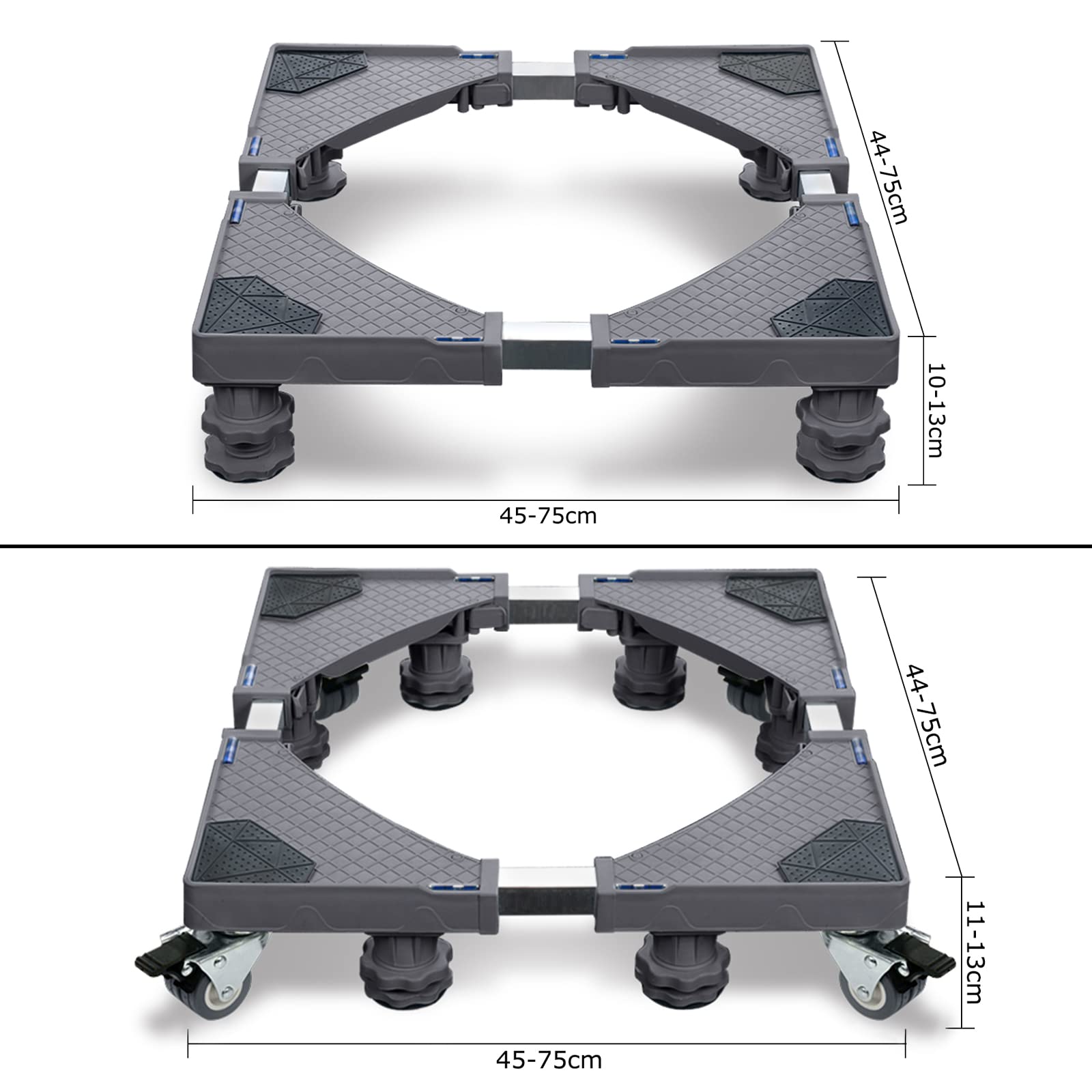 Base Regolabile Per Lavatrice Con Ruote - Portata 300kg Antiscivolo - Foto 3
