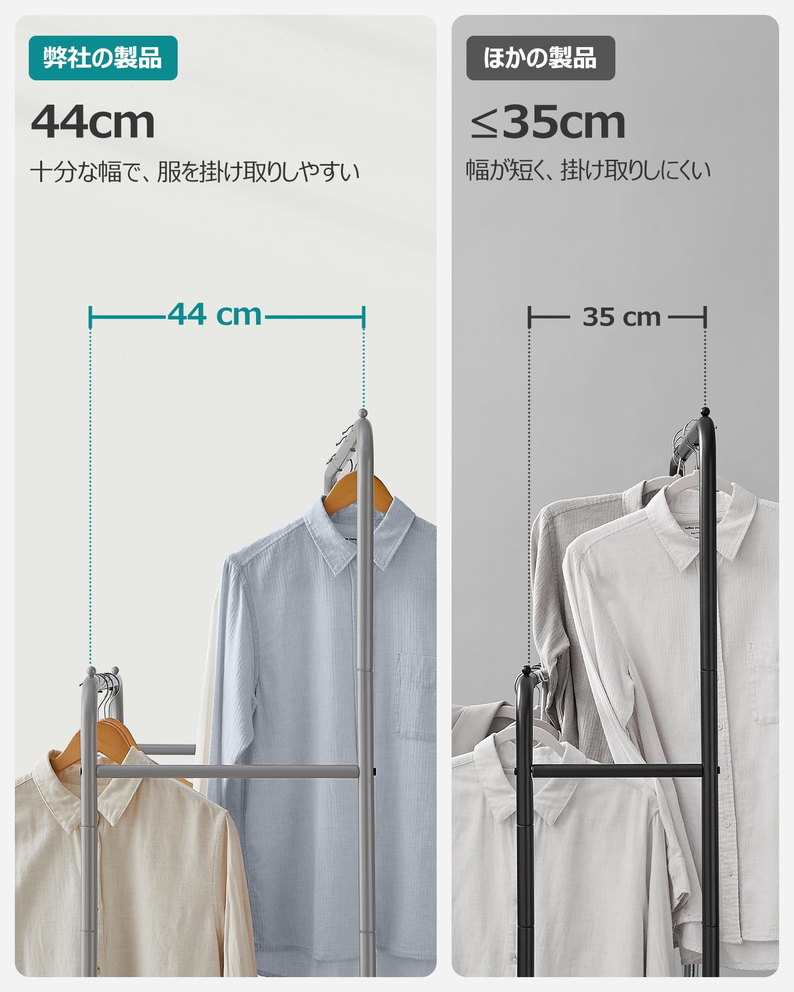 【新着商品】SONGMICS ハンガーラック 2段 頑丈 衣装ラック 洋服・コー Amazon.co.jp: SONGMICS ハンガーラック 洋服かけスチールラック 2段式