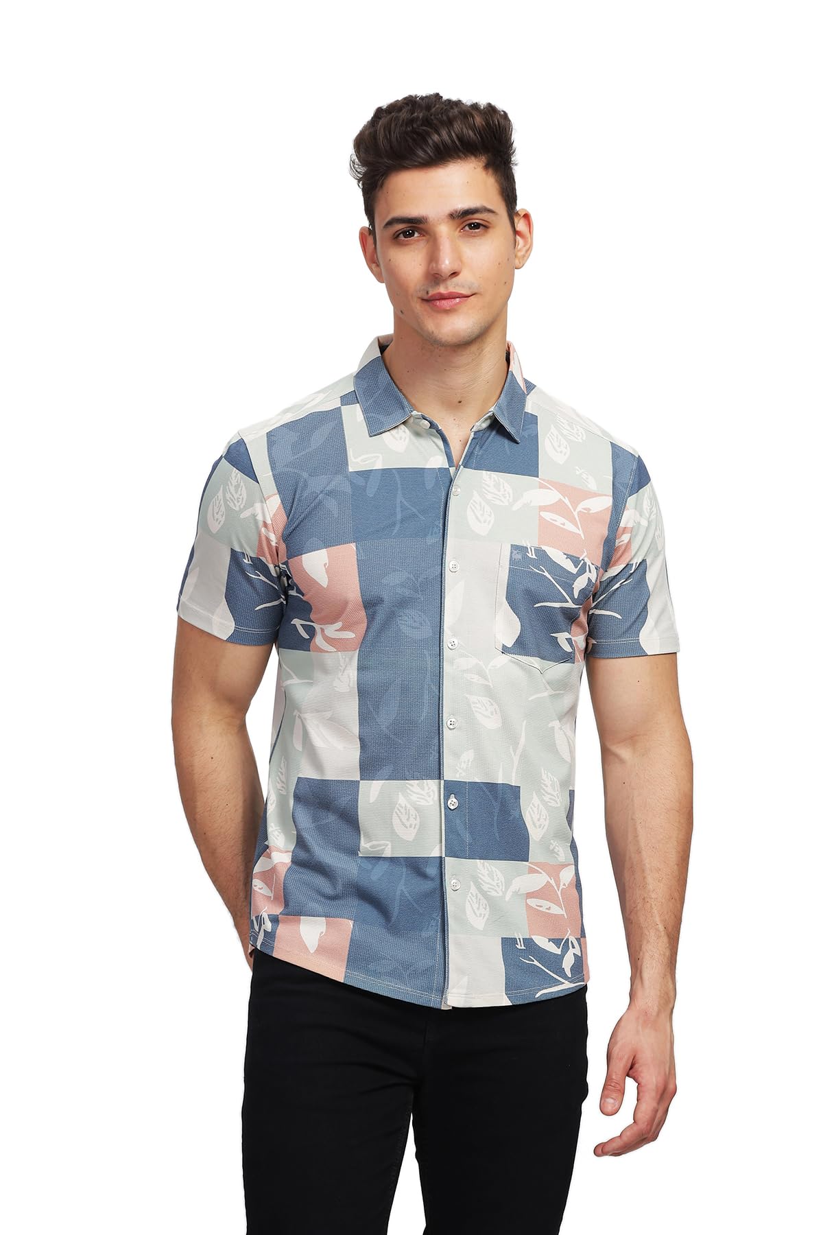 bullmer Trendy Regular Fit Printed Causal Shirt for Men-picture-16