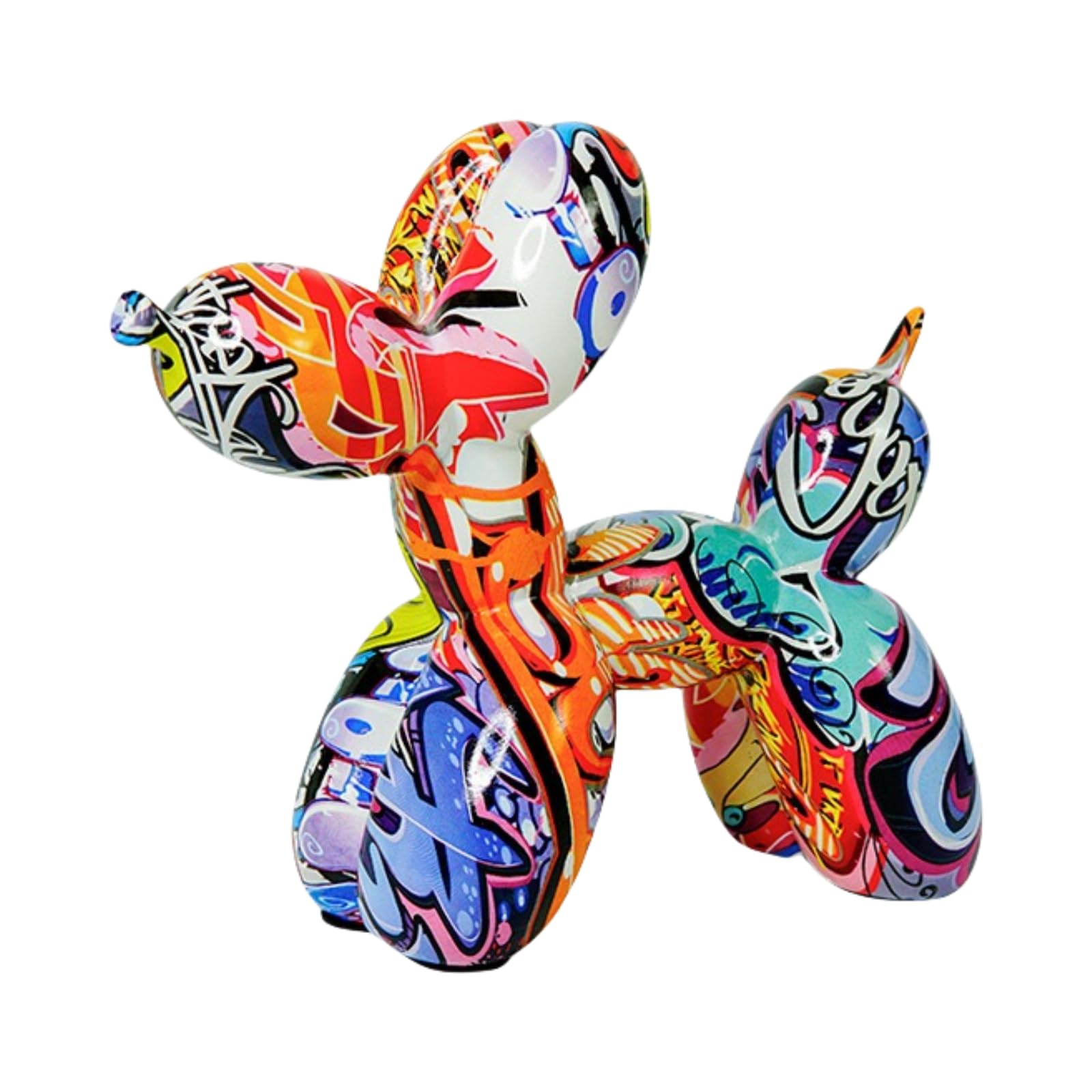Yoyumi Graffiti Statue Balloon Dog Ornaments Resin Crafts Home Porch Living Room Wine Cabinet Decorations