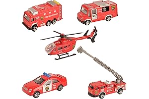BOHS 5-Pack Die-cast Fire & Emergency Rescue Vehicles Set