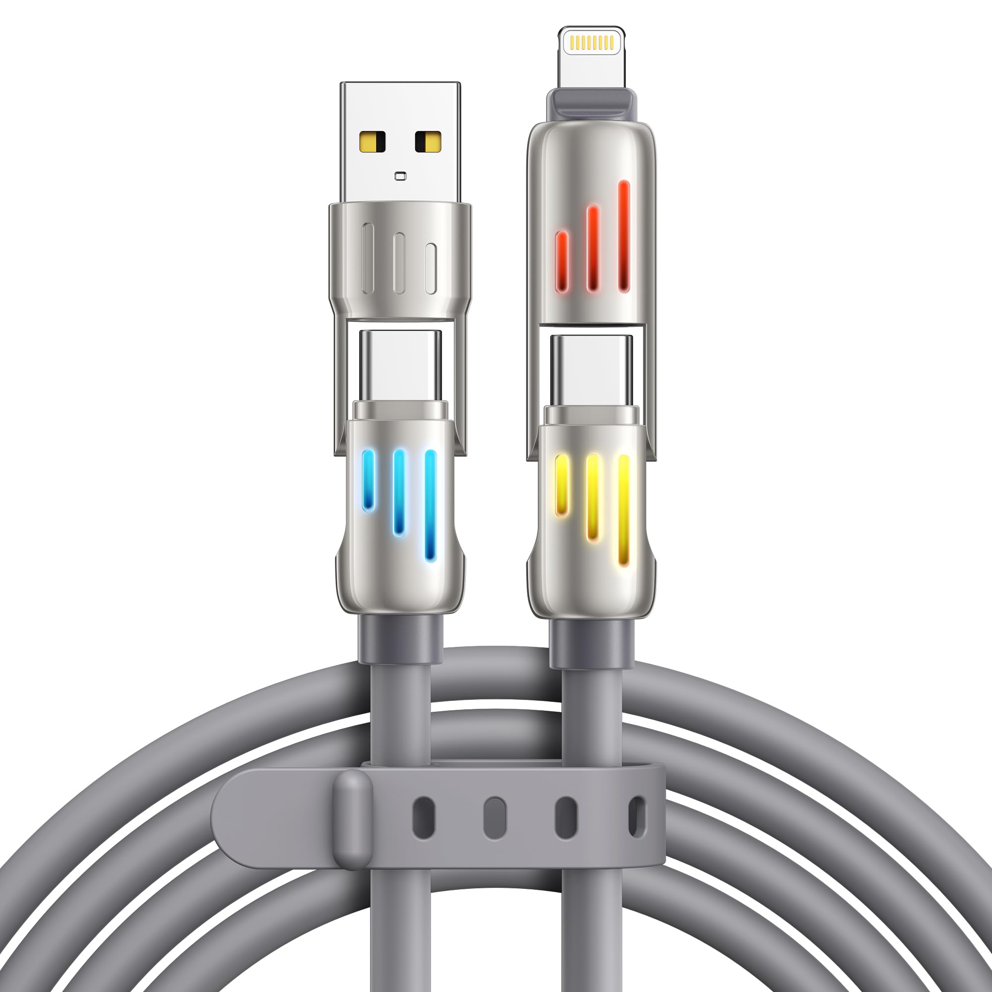 Gvilites Cavo di Ricarica 4 in 1,Cavo Multi Caricabatterie da 240 W Gvilites Cavo di Ricarica 4 in 1,Cavo Multi Caricabatterie da 240 W