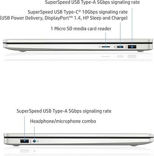 Miniatura 5 de HP Laptop 14, procesador Qualcomm Snapdragon 7c, 8 GB de RAM, 128 GB eMMC, pantalla táctil Full HD de 14 pulgadas, Windows 11 Home, delgado y