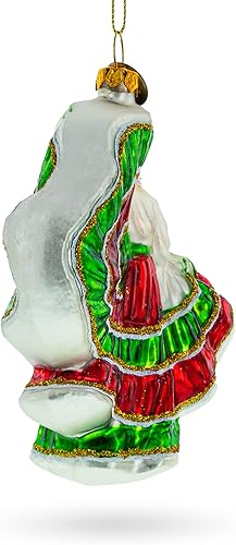 Miniatura 2 de Elegancia cultural: bailarina tradicional - Adorno navideño de vidrio soplado