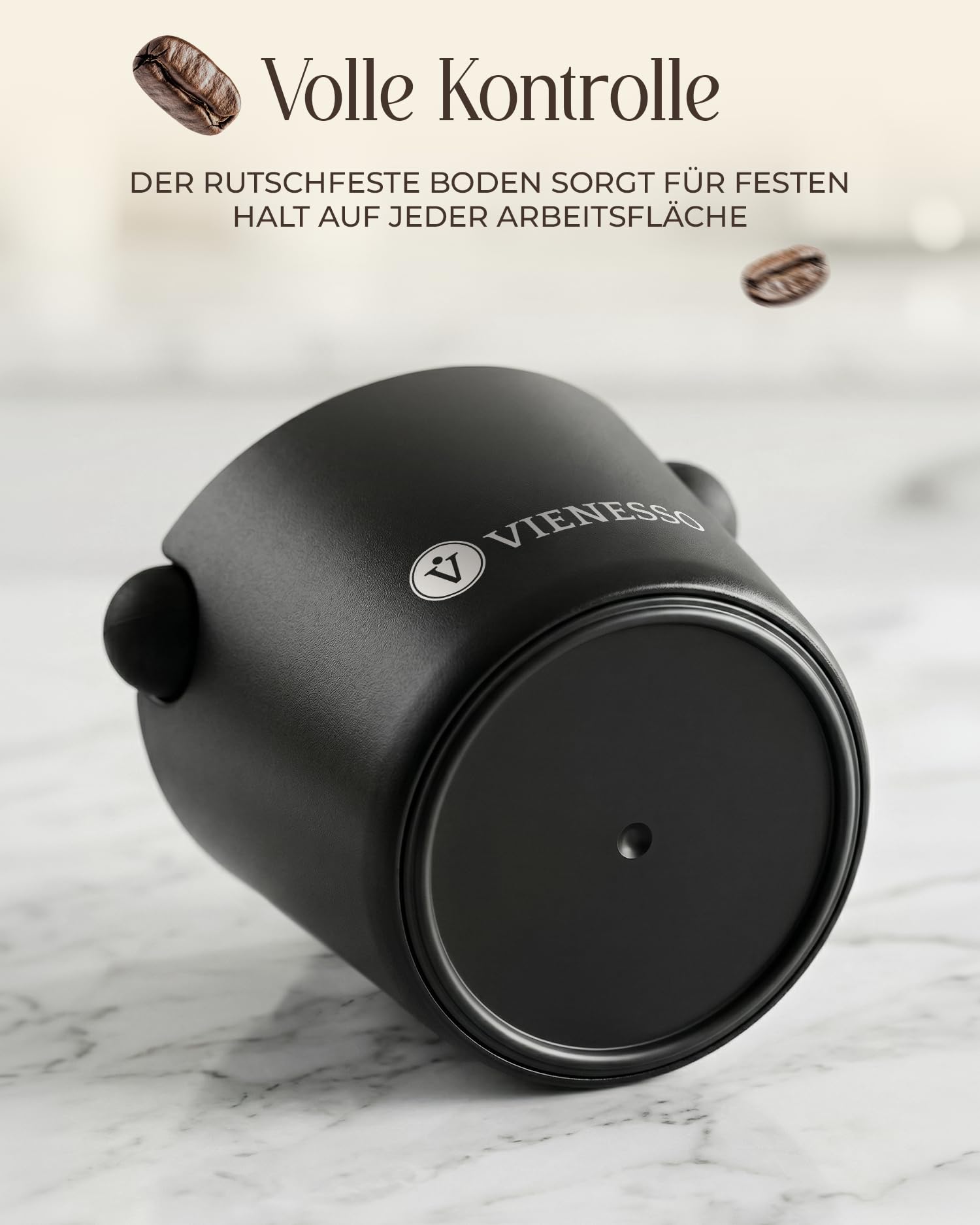 Abklopfbehälter für Siebträger | Knock Box Espresso - Kaffeesatz Abschlagbehälter, rutschfest und geräuschdämpfend | Barista Zubehör für alle Siebträgermaschinen