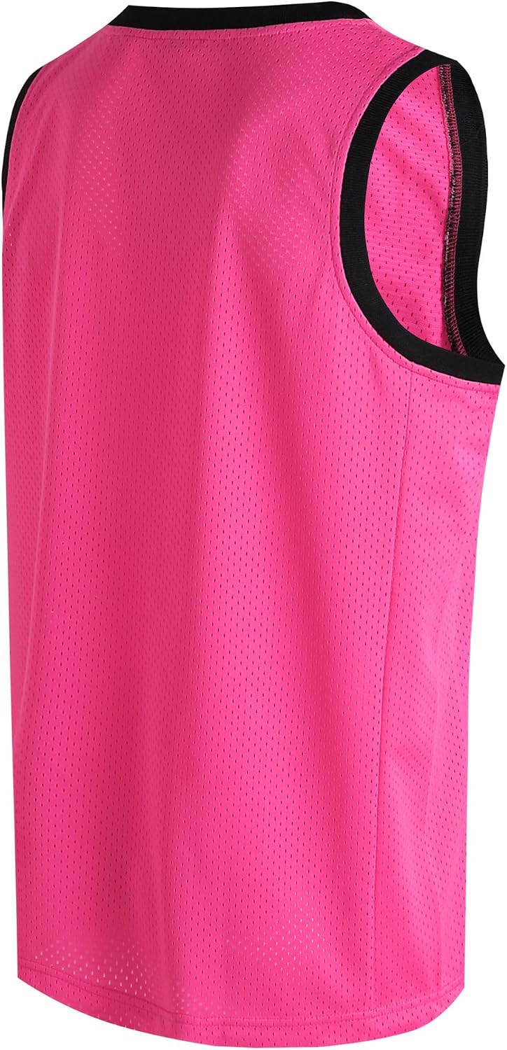 Men's Mesh Athletic Basketball Jersey V-Neck Hip Hop Sports Shirts Fans Tank Top