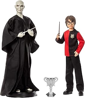Collectible Doll 2-Pack, Gift Set with 12 Inch Voldemort Doll and 10.5 Inch Doll, with Film Inchspired Fashions and Wands