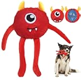 Fida Dog Chew Toys for Aggressive Chewers(3in1),Squeaky Dog Toys for Large Dogs，Interactive Dog Toys to Keep Them Busy, Dog Ball for Small, Medium and Large Dogs(Red)