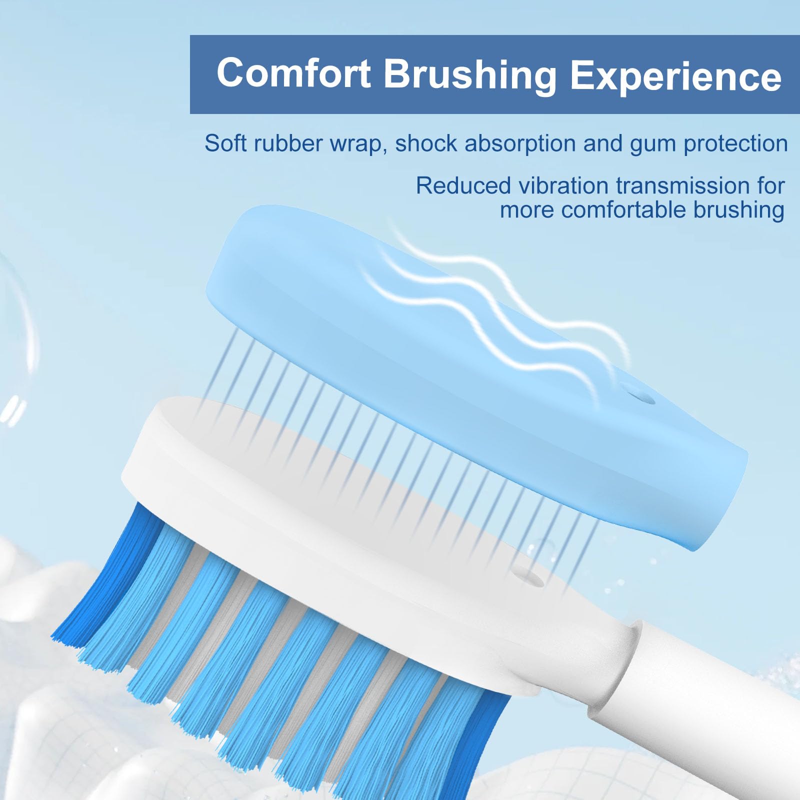 Replacement Toothbrush Heads Compatible with Philips Sonicare Replacement Heads, Electric Replacement Brush Head Compatible with Phillips Sonicare Snap-on Electric Toothbrush, Green and Blue, 8 Pack